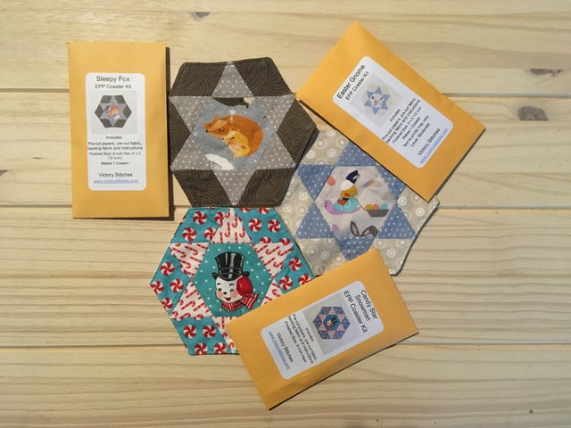 English Paper Piecing Sewing Kits with Fabric | Victory Stitches